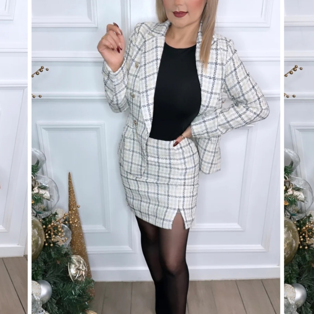 Vanessa cream set Skirt and Jacket M